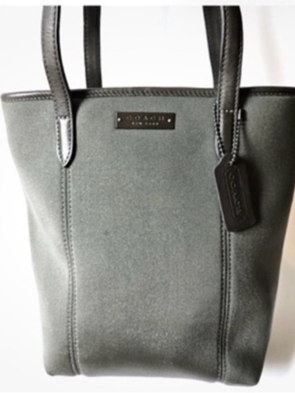 Coach Gray Neo Tote Bag - Neoprene Leather Grey